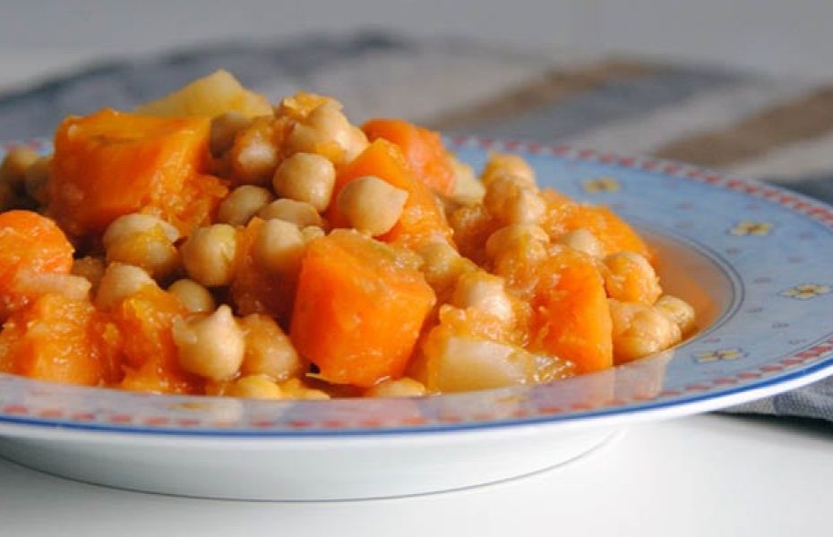 garbanzos con calabaza recetasconlegumbres.com